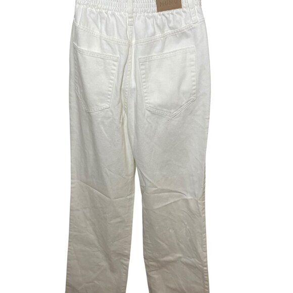 Show Me Your Mumu White Straight Leg Jeans – Raw Hem – Size 26 - Picture 5 of 6